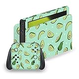 Head Case Designs Offizielle Andrea Lauren Design Avocado Kunst Mix Vinyl Haut Gaming Aufkleber Abziehbild Abdeckung kompatibel mit Nintendo Switch OLED Bundle