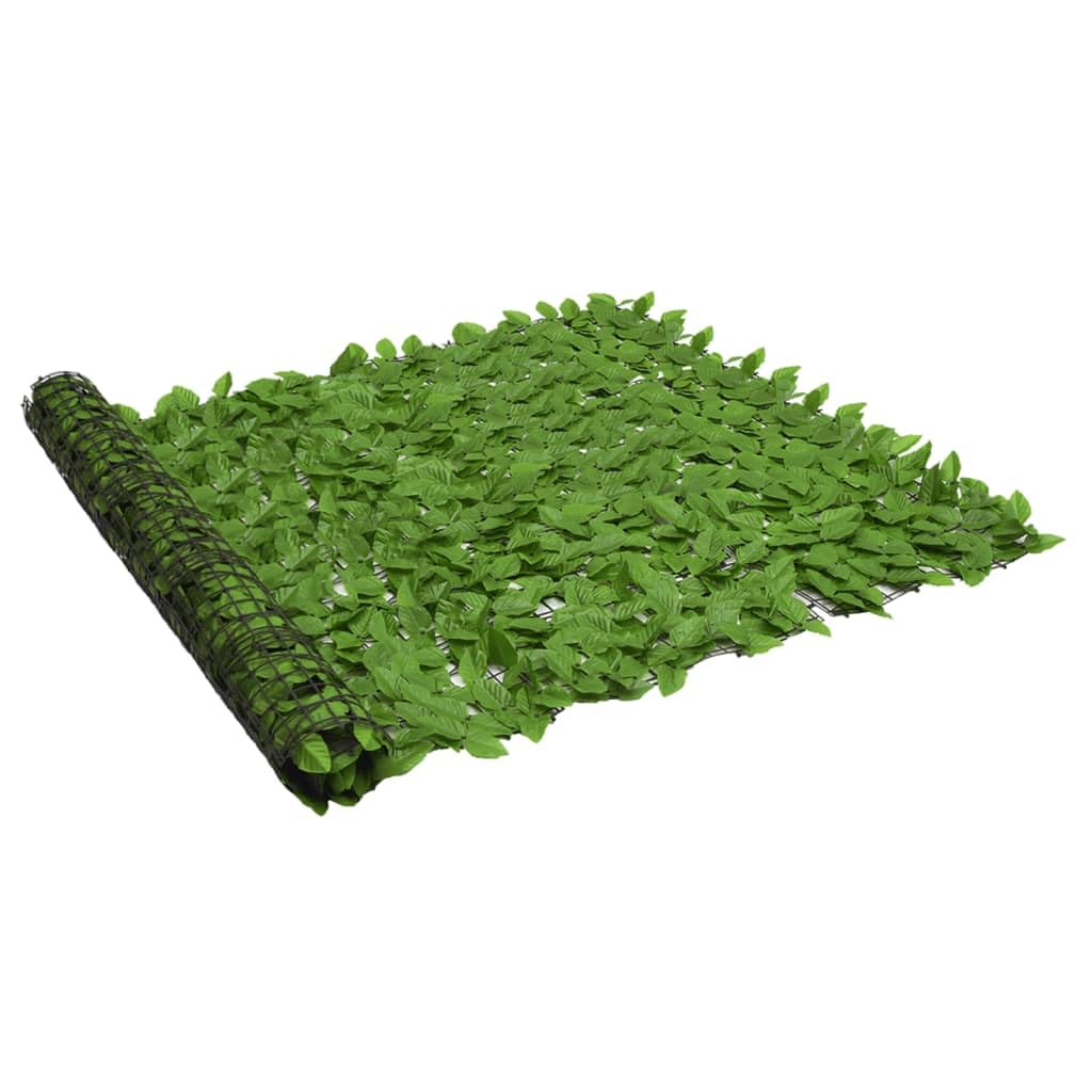 Osłona balkonowa z zielonymi liśćmi 300 x 150 cm, ochrona prywatności z polietylenu odpornego na promieniowanie UV, lekkie i łatwe w pielęgnacji, sztuczne ogrodzenie blokujące światło