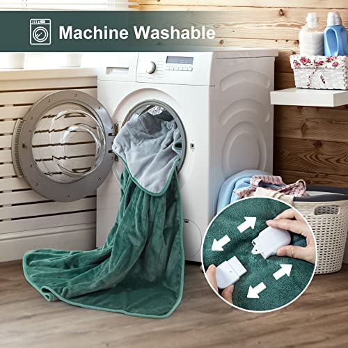 Py Home & Sports Electric Heated Throw Blanket 50”X70”- Etl&Fcc Certified Flannel Bed Blanket With 10 Heating Levels And 1-9 Hours Auto Off Overheating Protection, Machine Washable (Green) #TOP6