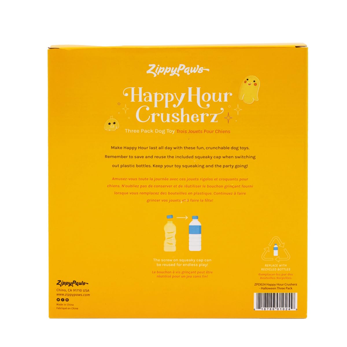 ZippyPaws Happy Hour Crusherz - Halloween Three Pack, Halloween, 3 Stück, Medium/Large - Image 2