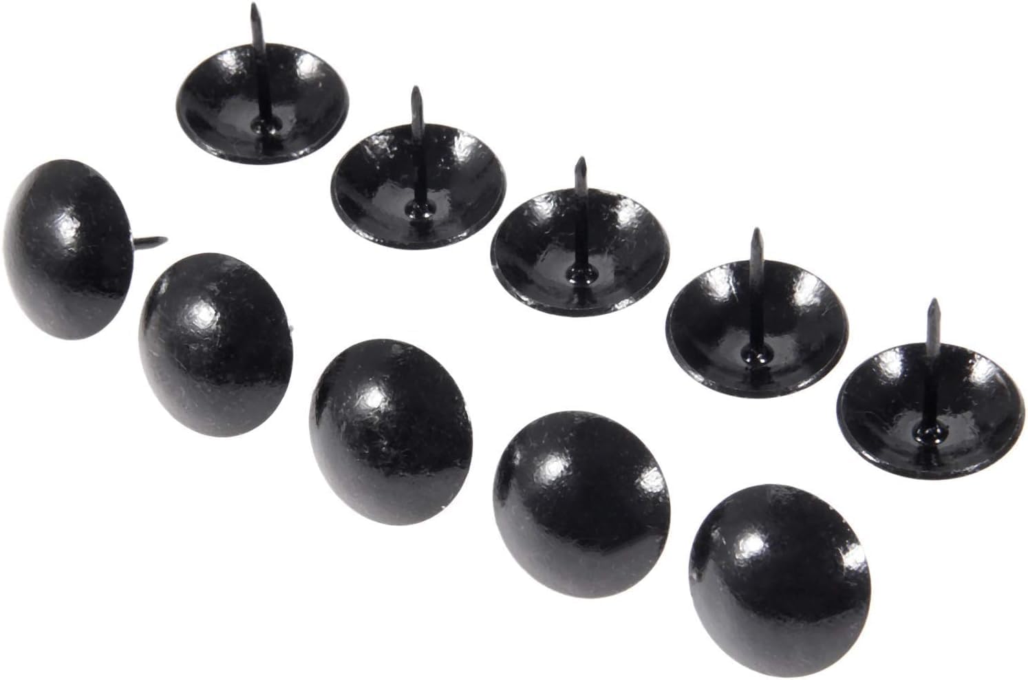 Upholstery Tacks， 10Pcs 25mm Black Upholstery Furniture Nail Jewelry Wood Box Sofa Decorative Tack Stud Pushpin Doornail Furniture Hardware