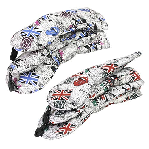 YIJU Conjunto 3 Bandeira Golf Madeira Tampa Da Cabeça para Golf Woods Driver Vermelho/Azul - Vermelh