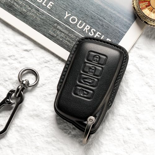 Image of for Lexus Key fob Cover Leather Lanyard Keychain Car Key case Accessories