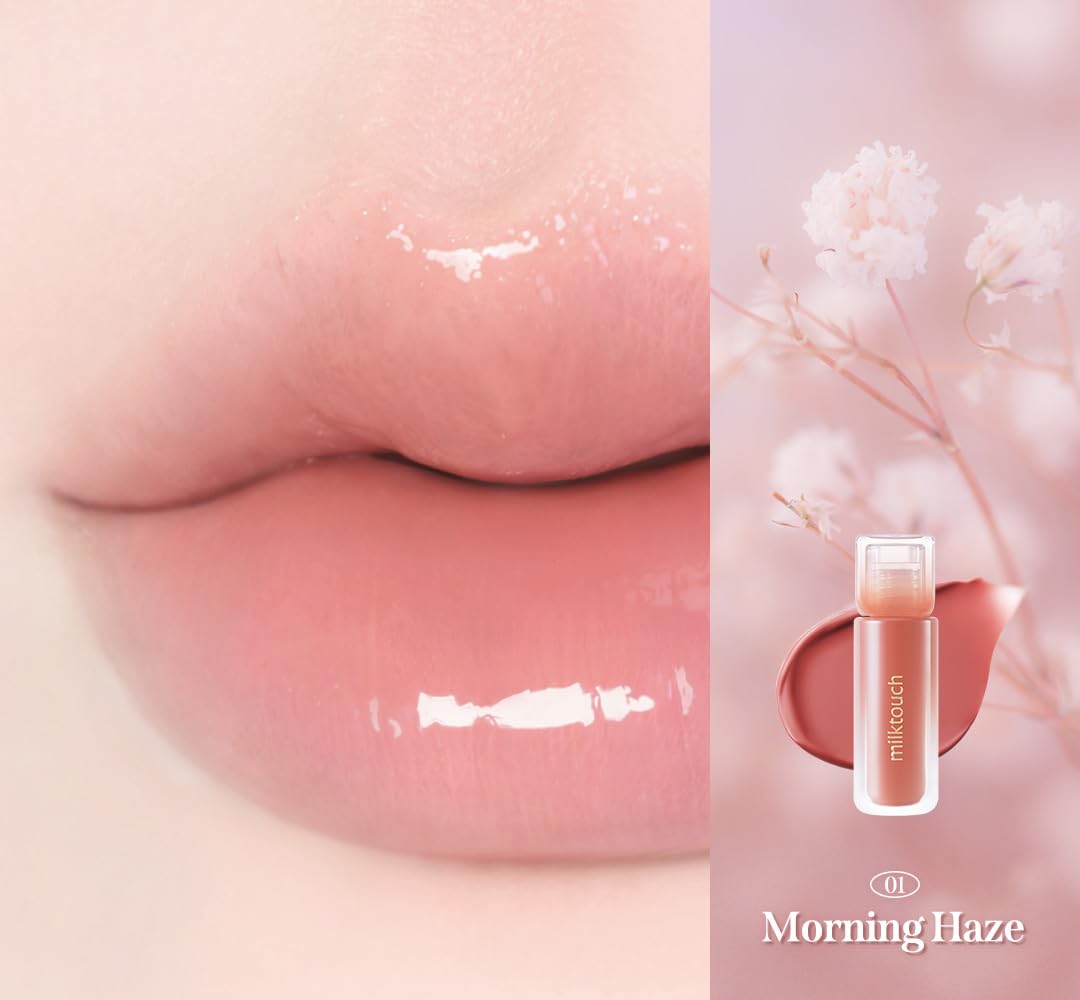 Amazon.com : MILKTOUCH Dew Stain Sheer Lip Gloss (01 Morning Haze