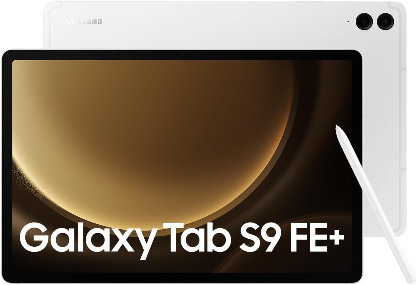SAMSUNG Galaxy Tab S9 FE+ Plus w/S-Pen (128GB, 8GB, Wi-Fi Only) 12.4" WiFi 6 Android Tablet, 4K Camera, International Model - X610 (Silver)