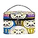 TIZORAX Japonais Daruma Poupées Cosmétique Sac Voyage Trousse De Toilette Grand Maquillage Organisateur Boîte