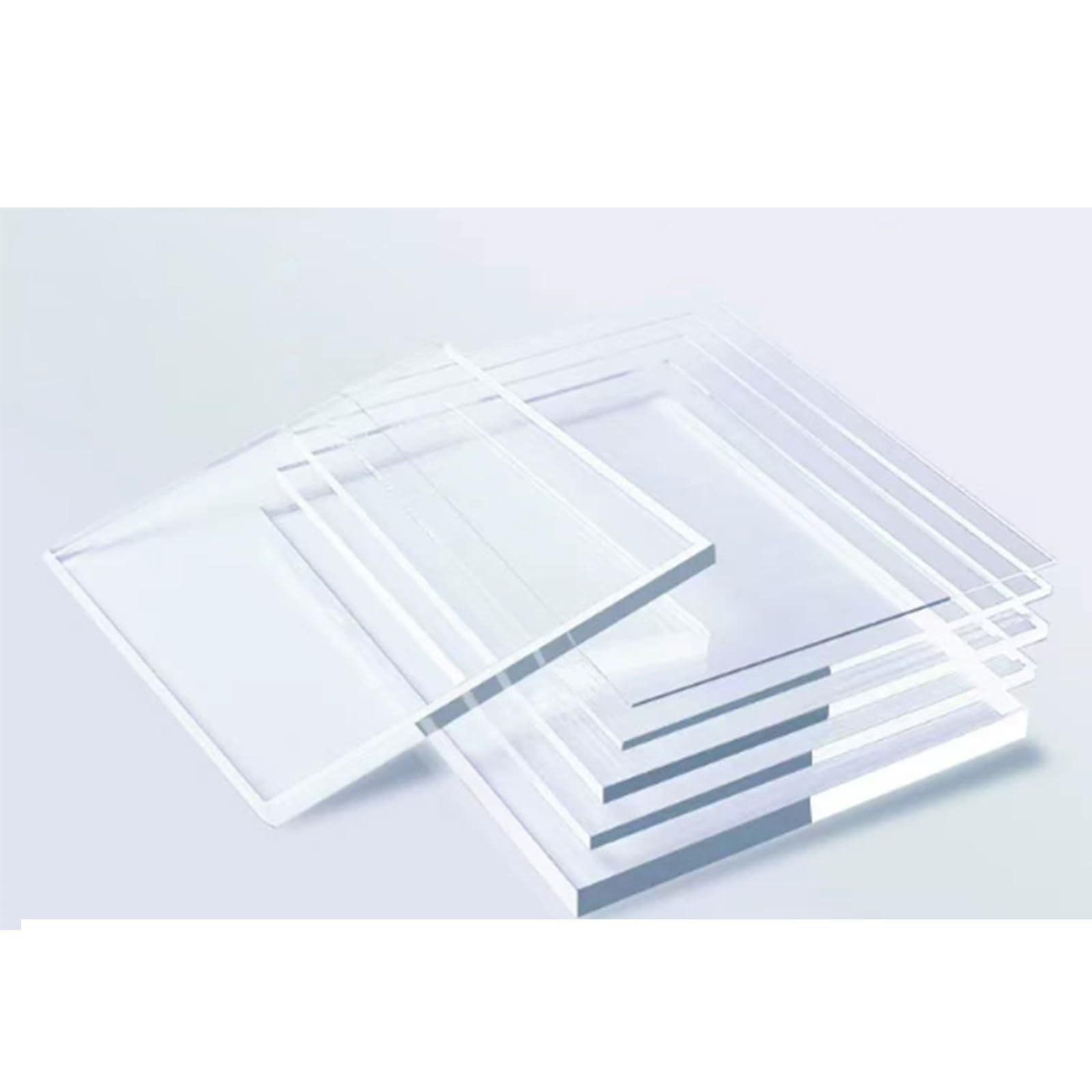 Placa de policarbonato de alta transparencia, metacrilato resistente, material de policarbonato, placa rígida de plástico resistente a la lluvia (6mm*500mm*500mm)