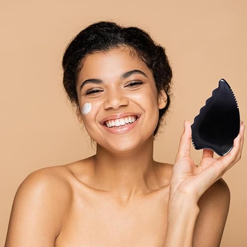 Miniatura 9 de Gua Sha - Herramientas de masaje facial, herramientas de raspado Gua Sha para la cara, herramienta de masaje tradicional de piedra bian, herramienta