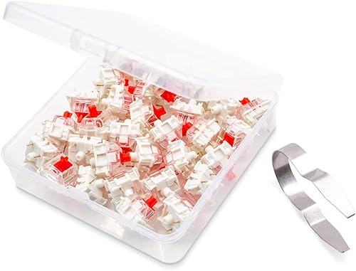 Miniatura 3 de outemu Paquete de 32 interruptores rojos, interruptor de llave de 3 pines Gateron& Cherry MX Equivalente DIY Interruptores reemplazables para