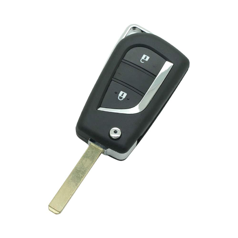 SEGADEN Replacement Key Shell Compatible with Toyota 2 Button VA2 Blade Keyless Entry Remote Flip Key Case Fob PG431
