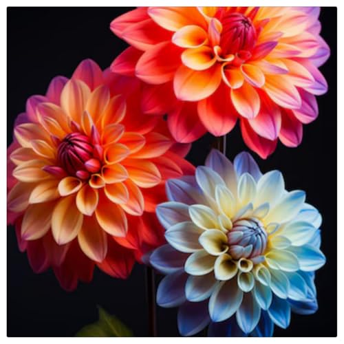 Dahlien-Rhizome // Geeignet für Balkon und Innengärten//Gartenarbeit // Reichhaltiger Duft【Hcxgrtiu】-2 Rhizome-A