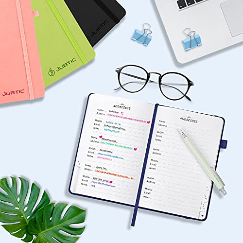 Jubtic Address Book With Alphabetical Tabs, Hardcover Password Keeper And Telephone Book Address Organizer For Contacts, Internet Login Address Log Book Journal Notebook For Home Or Office-Navy Blue #TOP1