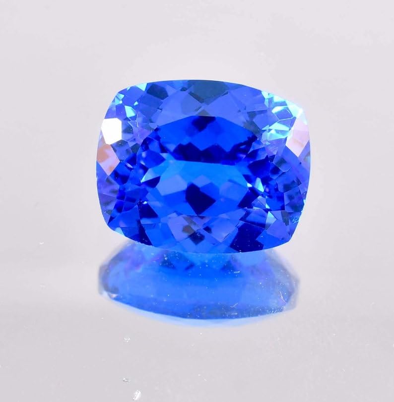 Tanzanite naturelle taillée en coussin pour remplacer une pierre de bague perdue - 2