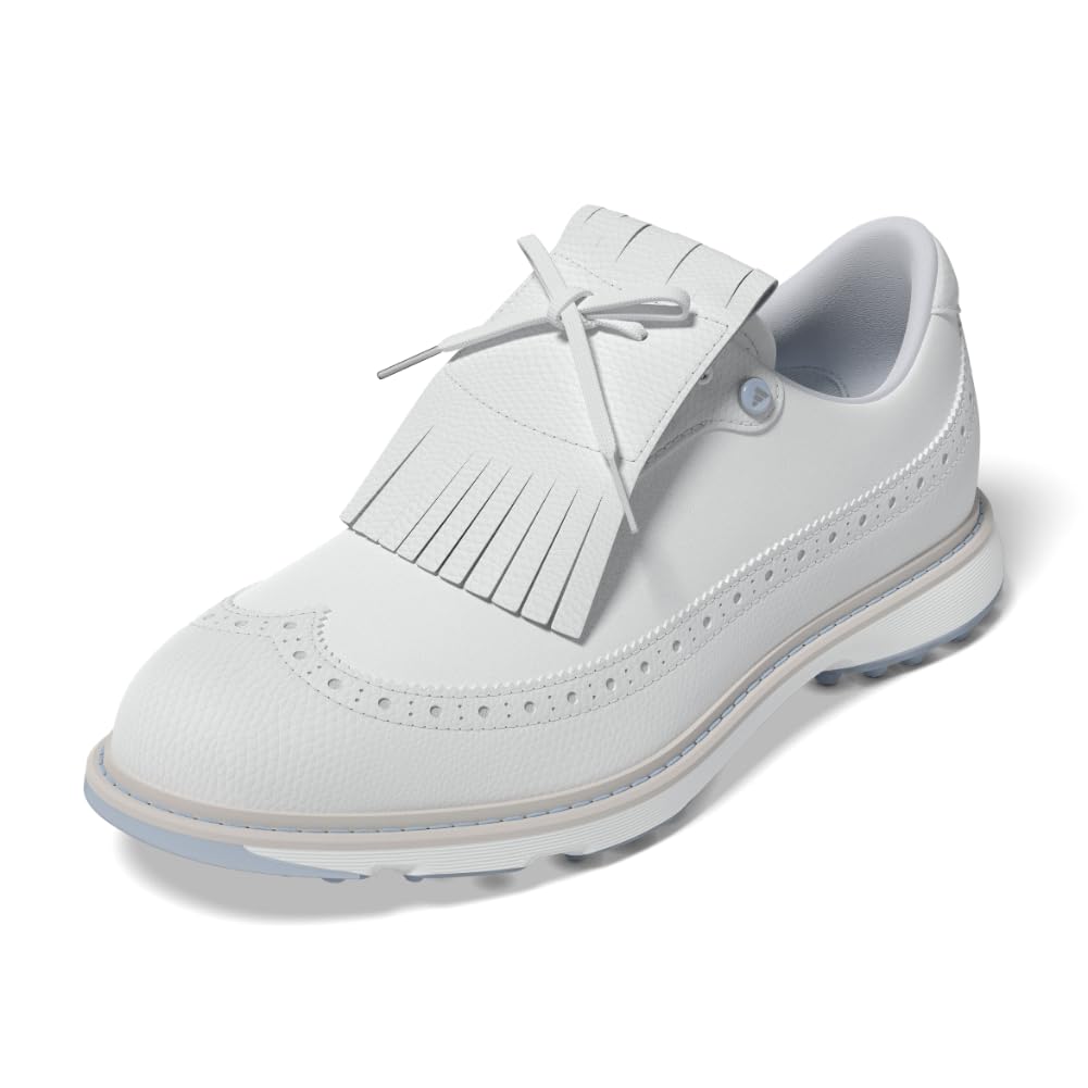 adidas Women's MC Zoysia Spikeless Shoes, Footwear White/Wonder Blue/Collegiate Navy, 5