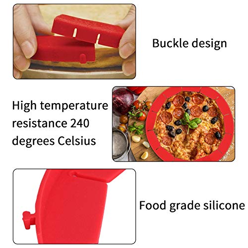image for JANEMO Pie Crust Protector Shield,Fit 8-12 Inch Pies Adjustable Silico