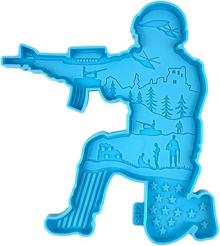 KESYOO Molde de silicona para el Día de la Independencia, con forma de guerrero, 4 de julio, patriótico, chocolate, caramelo, fondant, molde para