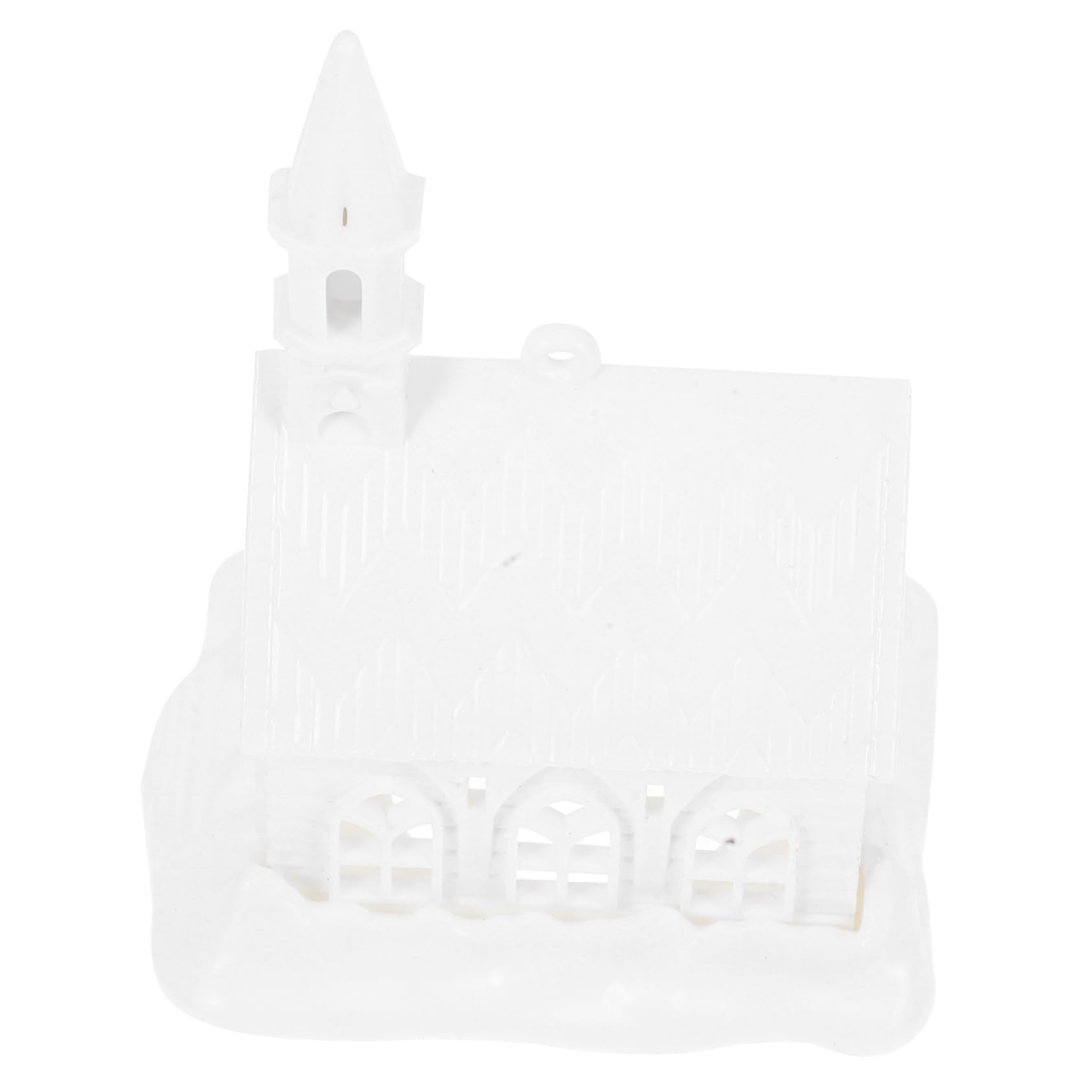 Uonlytech Plastic Christmas Village Model DIY Blank Ornament for Kids Mini House for Christmas Village Decoration Craft Toy