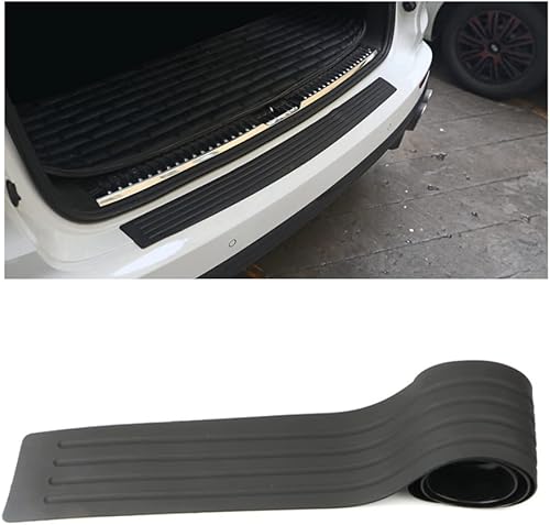 VARGTR Protector de parachoques trasero de automóvil, universal, de goma resistente a los arañazos, para la entrada de la puerta del maletero,