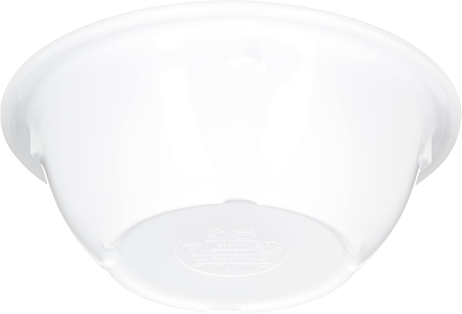 Carlisle FoodService Products Kingline Reusable Plastic Bowl Nappie Bowl for Home and Restaurant, Melamine, 12.5 Ounces, White, (Pack of 48)