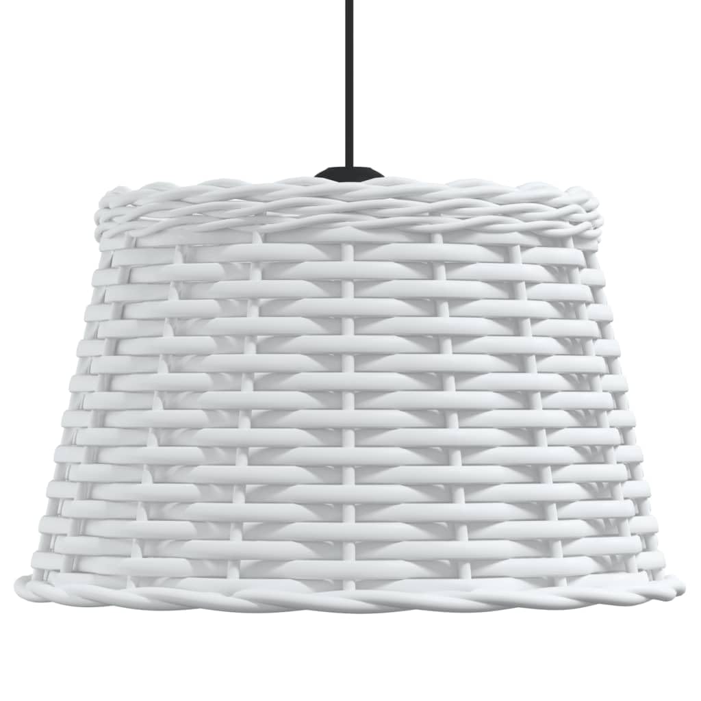 Paralume bianco, diametro 38 x 23 cm, paralume di ricambio in vimini, per attacco E27, stile boho