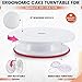 RFAQK 700PCs Cake Decorating Kit with Baking Supplies - Cake Turntable for Decorating with Baking Pans, Leveler, 24 Numbered Piping Tips, 2 Spatulas, Fondant Tools, Video Course, Pattern Chart & More