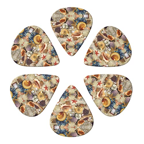 Starfish Seashell Sandy Beach Lot de 6 médiators pour guitare acoustique, guitare électrique, basse, ukulélé – fins… - Les Beatles, Paul McCartney, John Lennon, RIngo Starr, George Harrison Starfish Seashell Sandy Beach Lot de 6 médiators pour guitare acoustique, guitare électrique, basse, ukulélé – fins… – Image 5