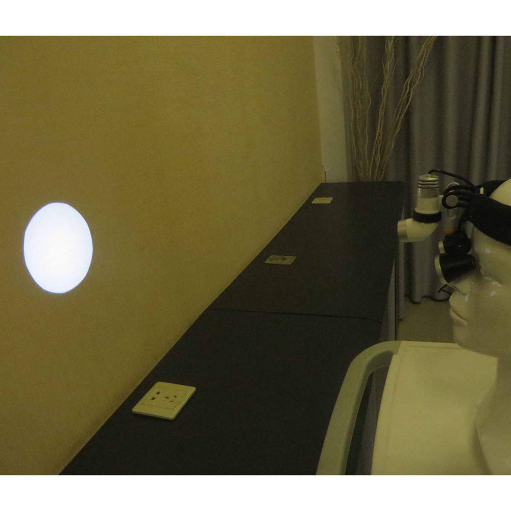 Zahnärztliche Lupenbrille, Binokulare Kopfbandlupe Mit 12.000 Lux Beleuchtung, 3-W-Led-Licht, 2,5-Fache Und 3,5-Fache Vergrößerung, 420 Mm Optisches Glas Für Za