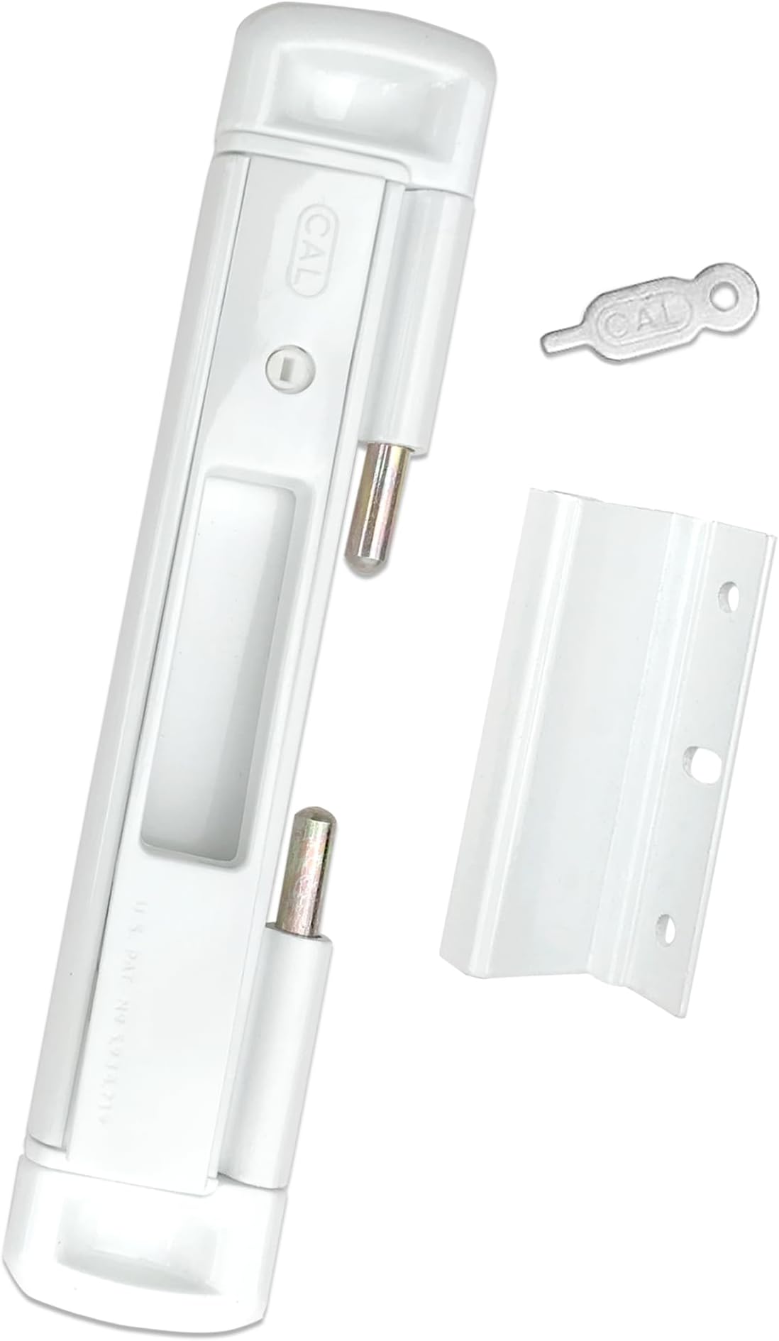 Double Bolt Lock for Sliding Glass Doors - Newly Patented - Advanced Technology to Keep Your Family Safe and Secure - High Security Lock - Virtually Burglar Proof (White)
