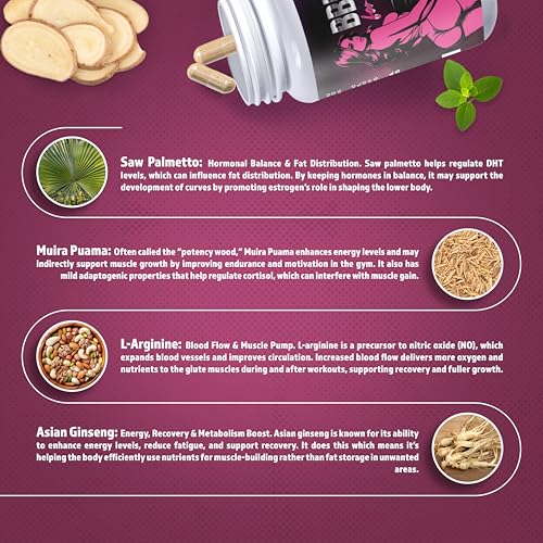 bbl xxl for women  weight gainer for women to grow thicker booty amp enhance curves  helps naturally curve amp shape body  grow rounder wider amp thicker glutes for fast results - 60 capsules