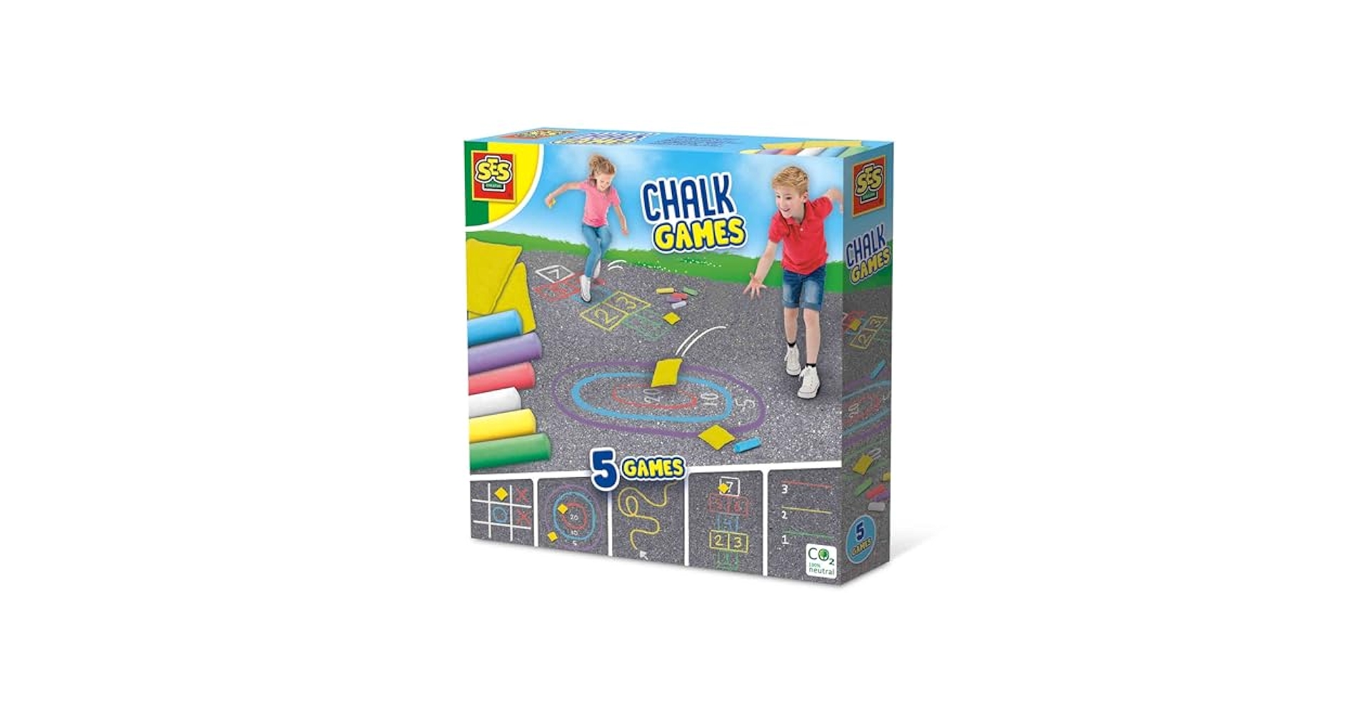 Skillmatics Sidewalk Chalk Activity Kit - Creative Outdoor