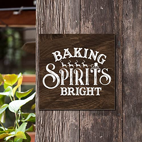 Plaque murale Baking Spirits en bois : le cadeau de Noel ideal pour la maison