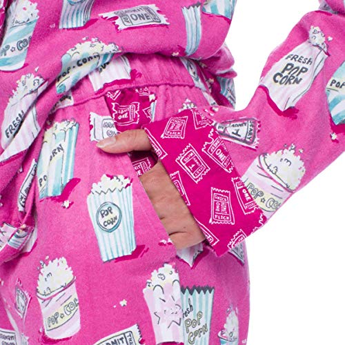 Munki Munki Women's 2-Piece Flannel Pajama Set, Pink, Xx-Large #TOP4