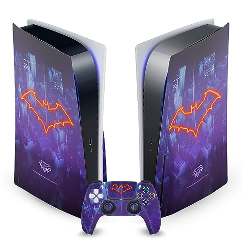 Skin PS5 Disc et manette anti-rayures motif Red Hood Gotham Knights en vinyle