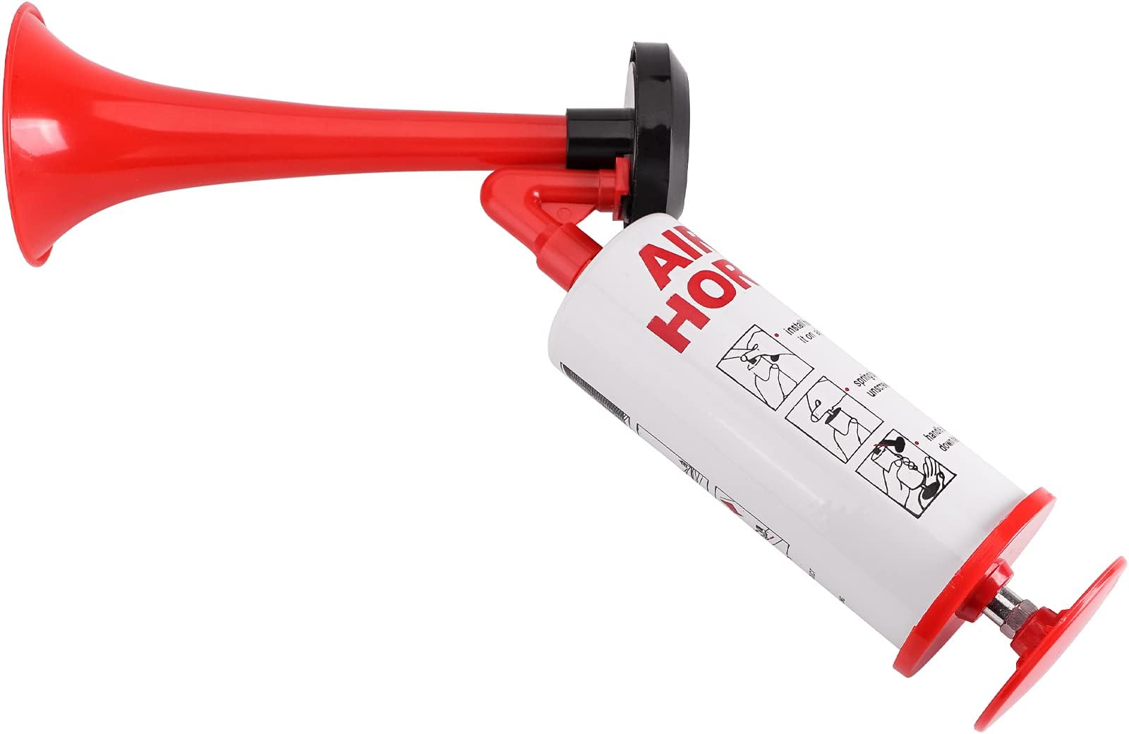 AOLIHAN Handheld Air Horn, Aluminum+ABS Portable Air Pump Horn, Loud Noise Maker Horn for Boats Sporting Events Cheering Camping Soccer Fan Universal Reusable Eco-Friendly