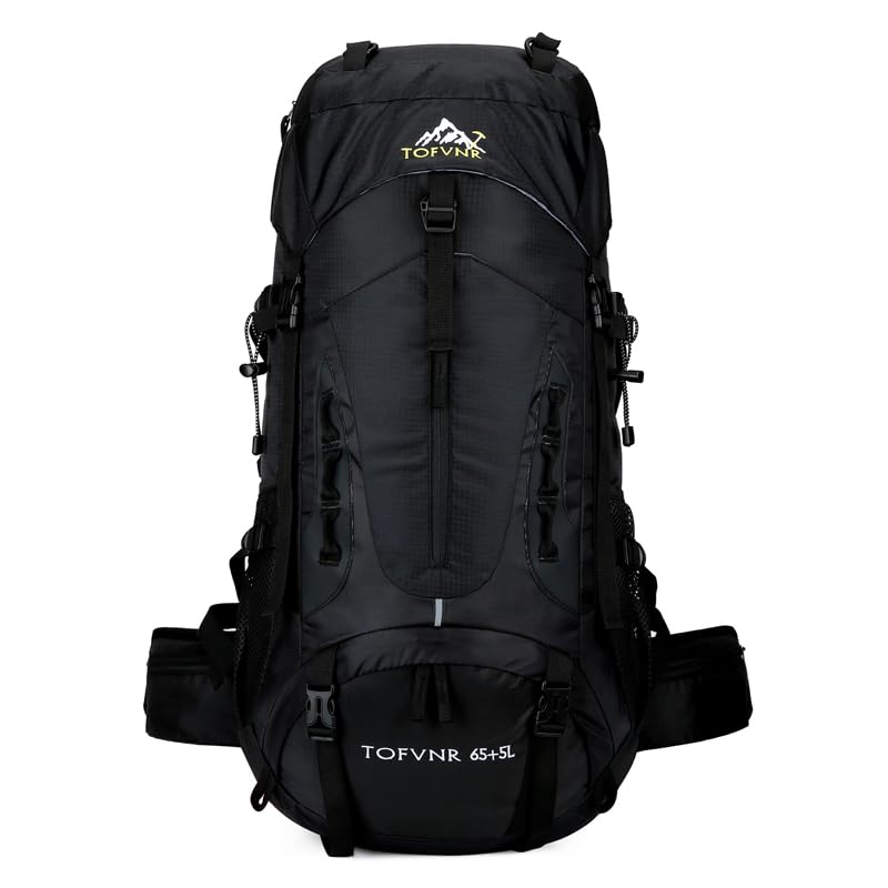 Wanderrucksack 70L Trekkingrucksack Rucksack Reiserucksack Campingrucksack der Großen Kapazität & mit Regenschutz, für Damen Herren Backpacking