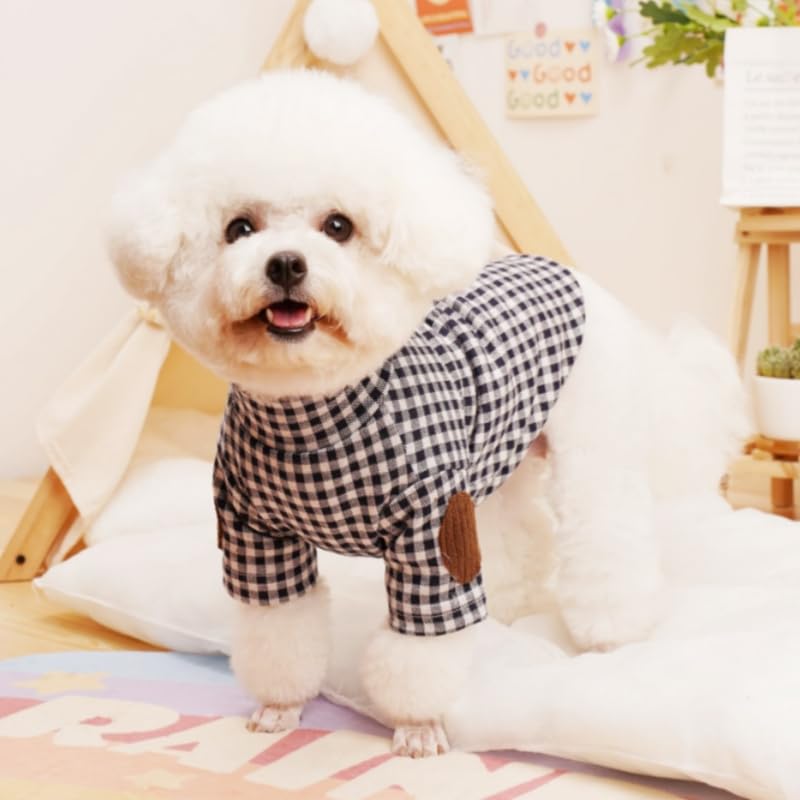 Chemise pour chiens petits animaux pull d'automne écossais XL jaune