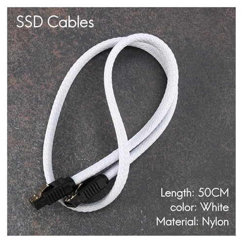 Cable de datos SATA 3.0 III de 50 cm con funda de nylon miniatura 6
