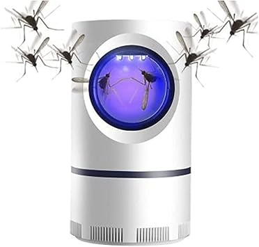 Advanced Mosquito Exterminator   Suction Fan,No Zapper,Silent Photocatalyst Vacuum Trap with USB Power Adapter, Child Safe,for Indoors Outdoors Home Bedroom White-A