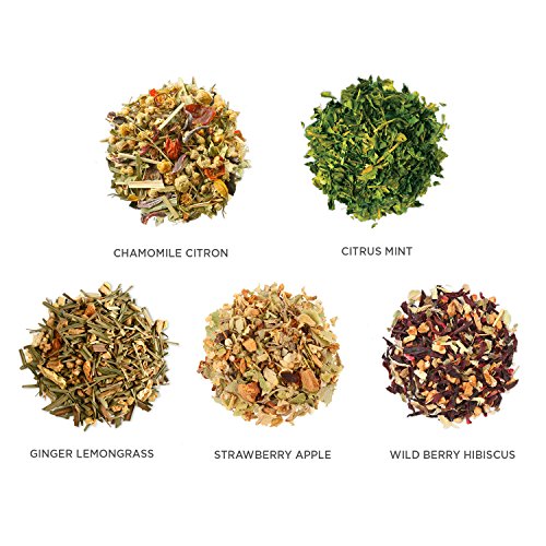 Image of Tea Forte Single Steeps Loose Leaf Tea Sampler, Assorted Variety Tea Box, 15 Single Serve Pouches, Herbal Tea
