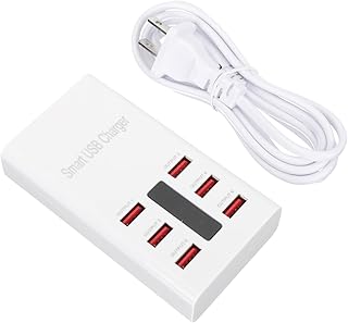 Hemobllo 2Pcs 6 Eua Carregador Estação De Carregamento De Mesa USB Um Carregador Carregador De Telefone Multi Portas USB Carregador 6 Portas Carregador De Hub De Carregamento Para Vários