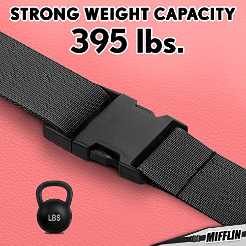 Luggage Straps - Black, 78" Long, 2 Inches Wide, 4 Pack - Adjustable Nylon Belt for Travel Suitcases & Bags - by Mifflin - Image 5