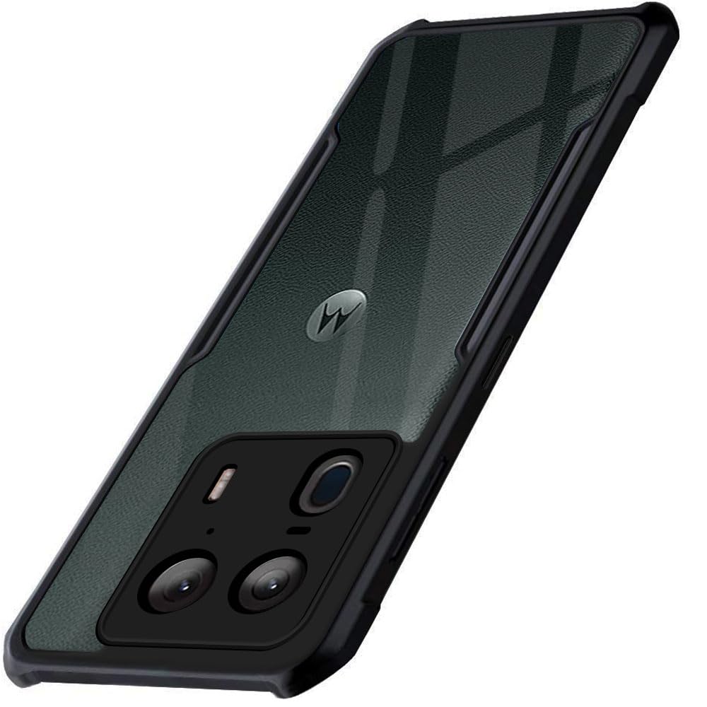 TheGiftKart Crystal Clear Back Cover Case for Motorola Moto Edge 50 Ultra 5G | 360 Degree Protection | Protective Design | Transparent Back Cover Case for Moto Edge 50 Ultra (PC & TPU, Black Bumper) (B0D73WD39C) Amazon Price History, Amazon Price Tracker