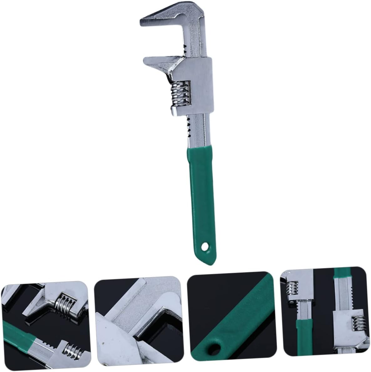 ORFOFE F Shaped Right Angle Wrench Pliers Steel Spanner Tool for Plumbing Adjustable Pliers Wrench for Tightening and Loosening Fittings Ergonomic Grip Design