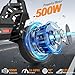 Electric Scooter for Adults - 500W Motor/10”Solid Off-Road Shock Tire,24MPH Max Speed Folding E-Scooter,Front and Rear Dual Suspension Lightweight Scooter for Campus Passage Urban Travel,UL Certified