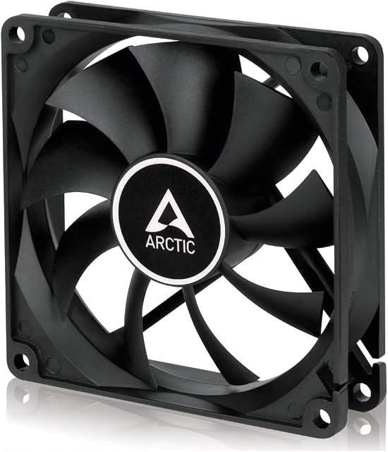 ARCTIC F9 PWM - 92 mm PWM Case Fan, PWM-Signal regulates Fan Speed, quiet motor, Computer, Fan Speed: 150-1800 RPM - Black