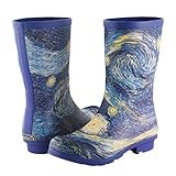 Galleria Enterprises Van Gogh Starry Night Mid-Calf Rain Boot