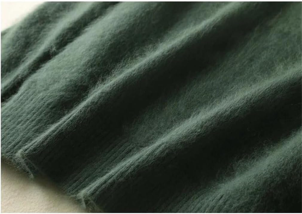 Men's Mink Cashmere Sweaters Solid V-Neck Casual Knit Pullovers Men Long Sleeve Warm Pullovers Jumper