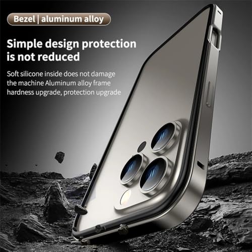 Coque en titane bleu premium antichoc pour iPhone 17 et 16 Pro Max - 4