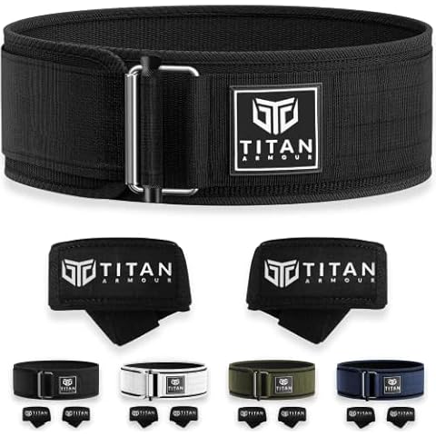 Titan Armour Selbstsichernder Gewichthebergürtel - kostenlose Gewichthebergurte in Schwarz Cover