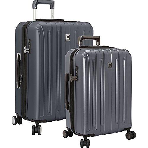 DELSEY Paris Valigia espandibile Hardside in titanio con ruote girevoli, Grafite, 2-Piece Set (21/25), Valigia espandibile Hardside in titanio con ruote girevoli